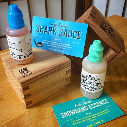 ‘Shark sauce’ y otro de los productos comercializados por esta cosmetóloga autodidacta.