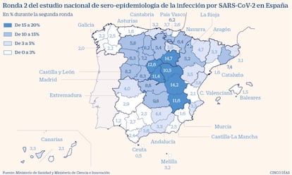 Ronda 2 del estudio nacional de sero-epidemiología. Mapa