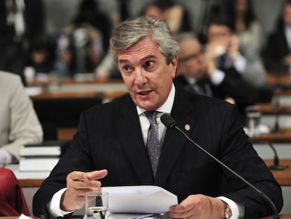 O senador Fernando Collor em audi&ecirc;ncia de 2012, no Senado.