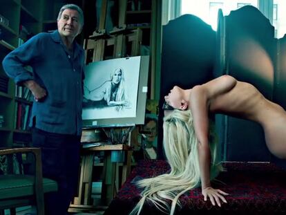 Una imagen de Lady Gaga y Tony Bennett en la sesión de fotos de Annie Leibovitz para <i>Vanity Fair.</i>