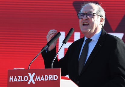 Ángel Gabilondo, durante el acto de arranque de campaña del PSOE.