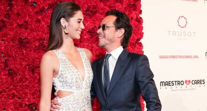 Mariana Downing y Marc Anthony, en la gala de la fundación Maestro Cares.