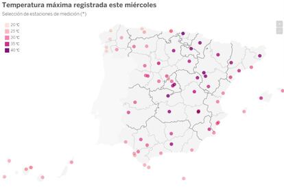 Compare la temperatura máxima en su ciudad con su récord en junio.