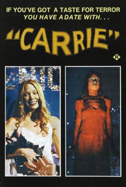 En el cartel promocional de la película puede leerse: "Si te gusta el terror, tienes una cita con Carrie".