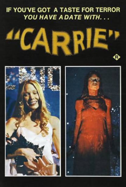 En el cartel promocional de la película puede leerse: "Si te gusta el terror, tienes una cita con Carrie".