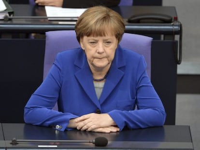 Merkel, este viernes en el Bundestag