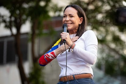 María Corina Machado, el 9 de enero, en Caracas, Venezuela.