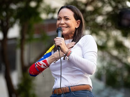 María Corina Machado, el 9 de enero, en Caracas, Venezuela.