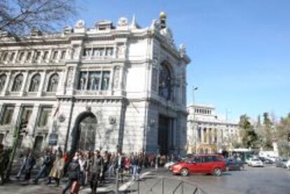 Fachada de la sede del Banco de Espa&ntilde;a en Madrid