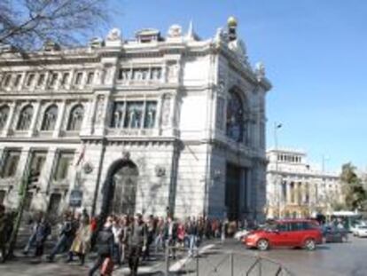 Fachada de la sede del Banco de Espa&ntilde;a en Madrid