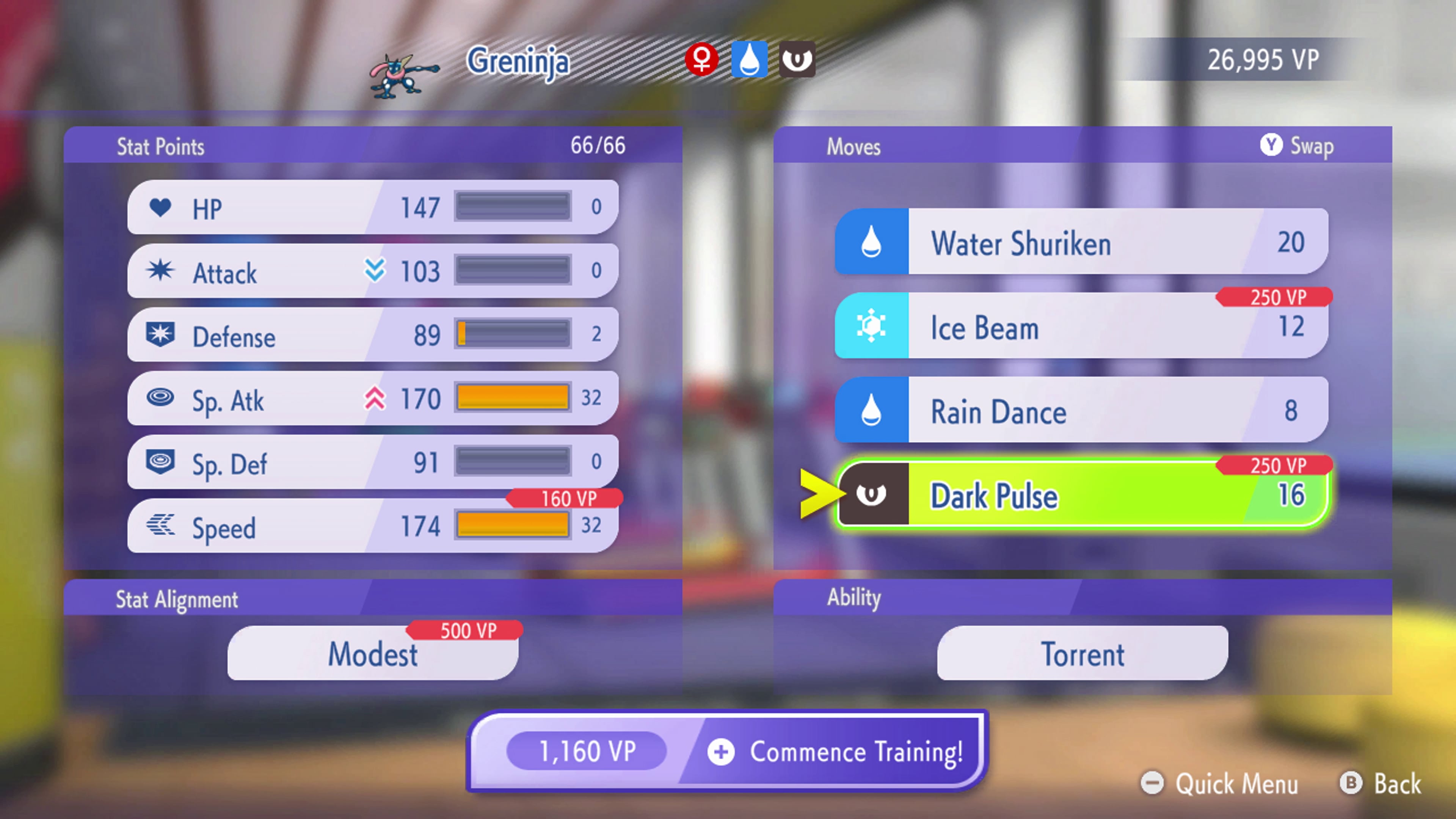 Como se modifican las estadísticas, ataques y naturalezas de las criaturas en Champions.