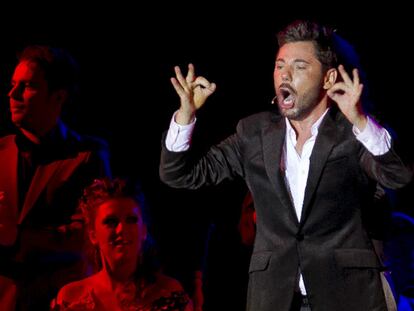 El cantaor Miguel Poveda, en la 16ª Bienal de Flamenco de Sevilla