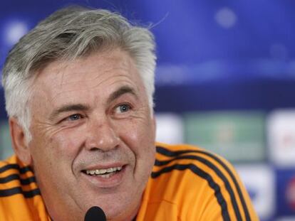 Carlo Ancelotti, durante la rueda de prensa en Estambul.