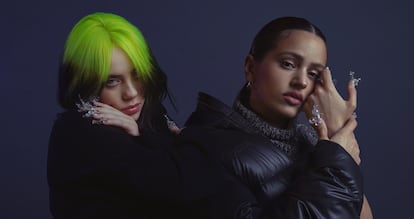 Billie Eilish y Rosalía, unidas en 'Lo vas a olvidar', compuesta para la banda sonora de la serie 'Euphoria'.