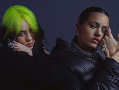 Billie Eilish y Rosalía, unidas en 'Lo vas a olvidar', compuesta para la banda sonora de la serie 'Euphoria'.