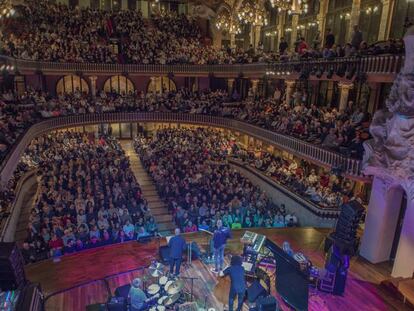 El Palau de la Música durant l'actuació de Chick Corea dijous passat a Barcelona.