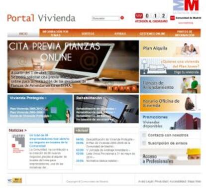 Portal de Vivienda de la Comunidad de Madrid