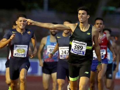 Mechaal, el pasado domingo, ganando en Barcelona el campeonato de Espa&ntilde;a de 1.500m.