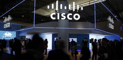 Puesto de Cisco Systems en el Mobile World Congress de Barcelona.