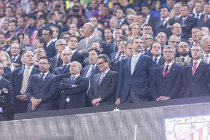 La llotja presidencial en la final de Copa del Rey de 2015.