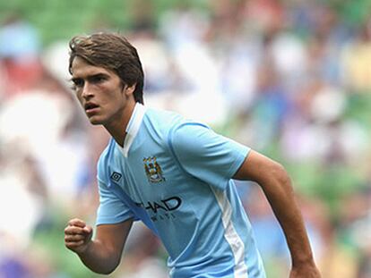En la imagen, Denis Suárez durante un partido con el Manchester City