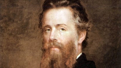 Herman Melville (1819-1891) pintat per Joseph Eaton  el 1970.