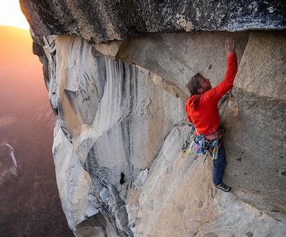 Tommy Caldwell, embajador de Patagonia, en Yosemite.