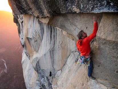 Tommy Caldwell, embajador de Patagonia, en Yosemite.