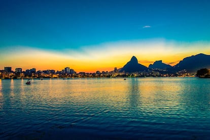 La laguna Rodrigo de Freitas, en Río de Janeiro (Brasil).