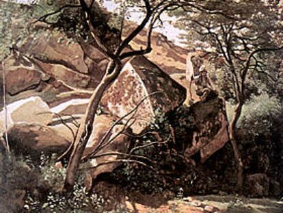 <i>Las rocas de Fontainebleau, </i>de Corot.
