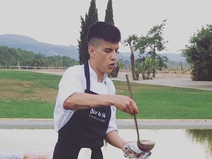 El cocinero Ander López Galilea, en una imagen de archivo de cuando trabajaba en el restaurante Flor de Sal.