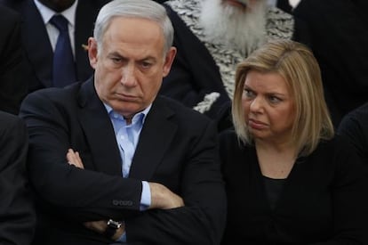 Benjamin Netanyahu y su mujer, Sara. 