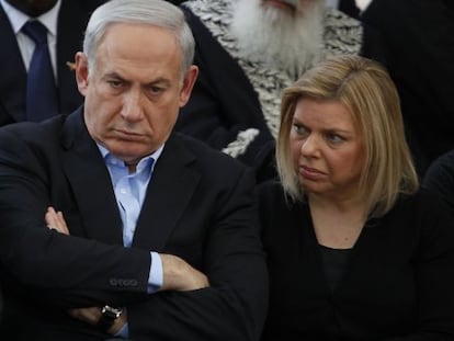 Benjamin Netanyahu y su mujer, Sara. 