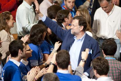 El líder del PP, Mariano Rajoy, en la convención de su partido en Toledo.