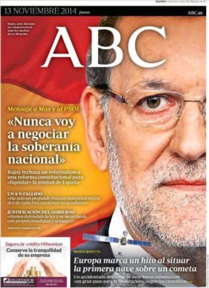 Portada de l''ABC' de dijous.