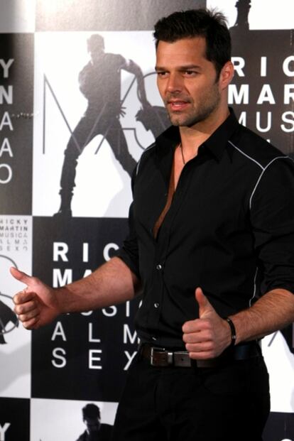 El cantante Ricky Martin, durante la presentación de su nuevo disco y gira mundial.
