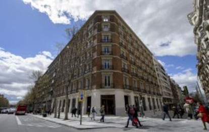 Vista exterior del nuevo edificio de Zara en Serrano