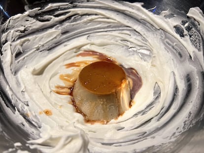 Flan de pimienta del cocinero Martín Comamala, del restaurante 539 Plats Forts (Puigcerdà, Cataluña).
