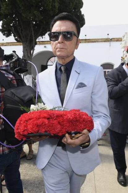 José Ortega Cano, en un homenaje a Rocío Jurado en Chipiona por el aniversario de su muerte, en junio de 2018.