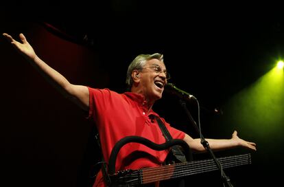 Caetano Veloso, durante su concierto en Madrid el 21 de julio de 2010.