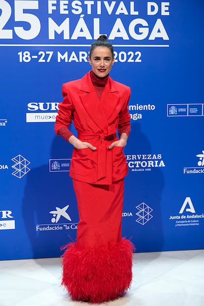 Patricia López Arnaiz, de Redondo Brand, en el estreno de La Cima.