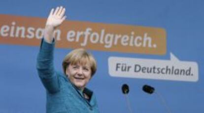 Angela Merkel, en Dresde