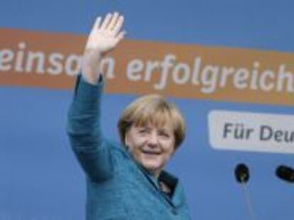 Angela Merkel, en Dresde