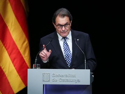 Artur Mas en la presentació de dimarts passat.