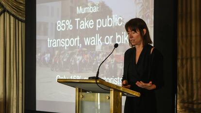 Janette Sadik-Khan, en su intervención en su visita a Bombay.