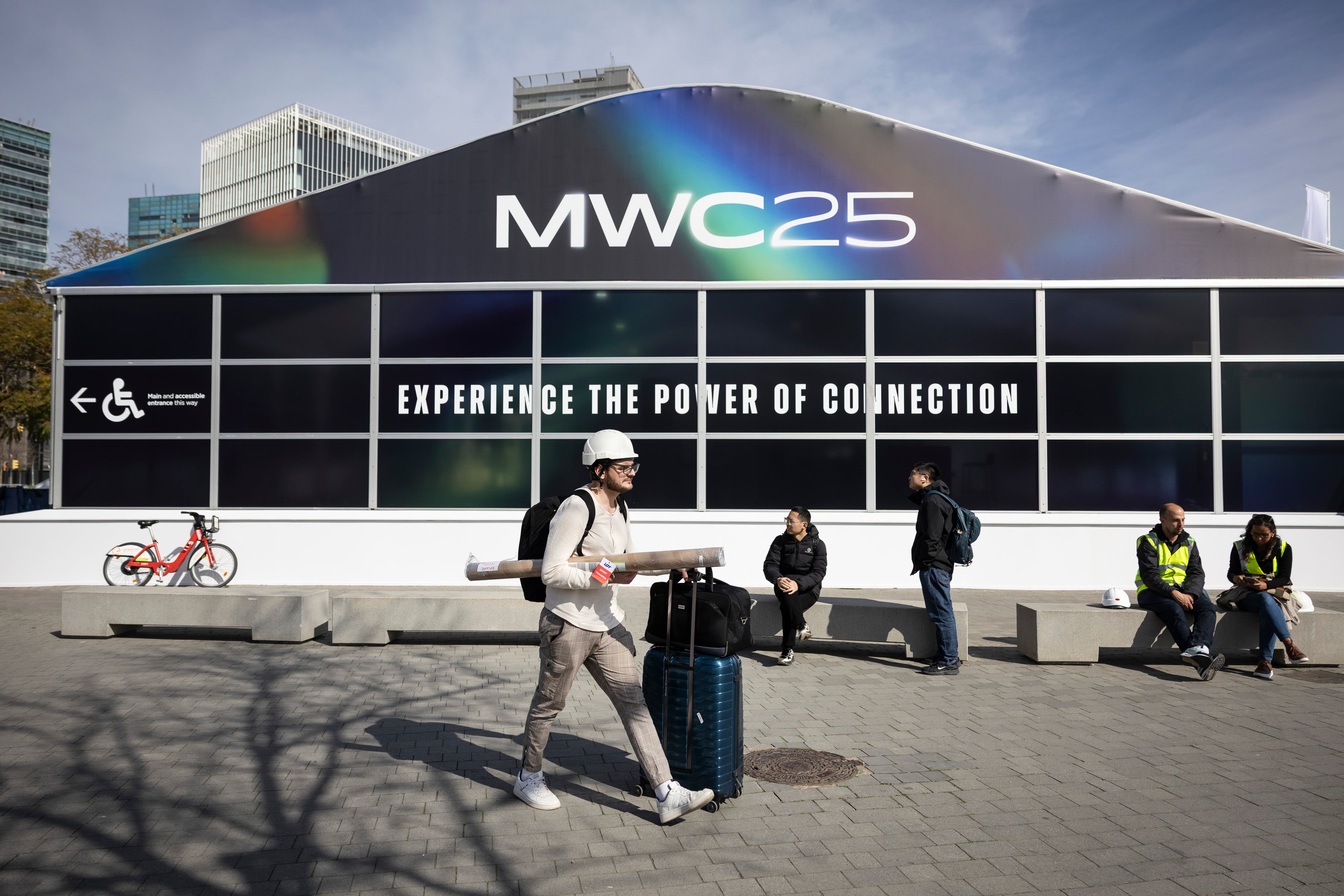 Entrada al Mobile World Congress de Barcelona, en marzo de 2025. 