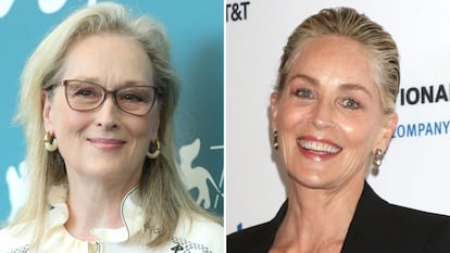 Las actrices Meryl Streep y Sharon Stone, en 2019.