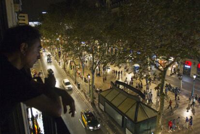 La Rambla, ayer a medianoche.