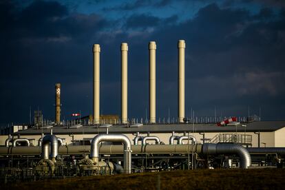 The Nord Stream 2 gas pipeline facility in Lubmin, Germany, on the Baltic Sea.