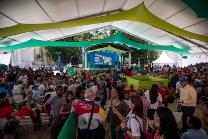 Una actividad del Foro de São Paulo que se celebra en Caracas. 